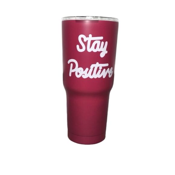 “STAY POSITIVE” Stainless‎ Steel Tumbler - 22 oz NEW - Picture 1 of 4
